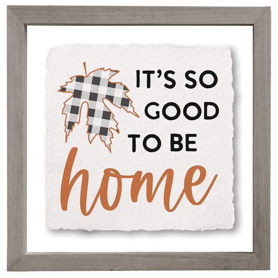 Home Plaid Leaf - Floating Art Square