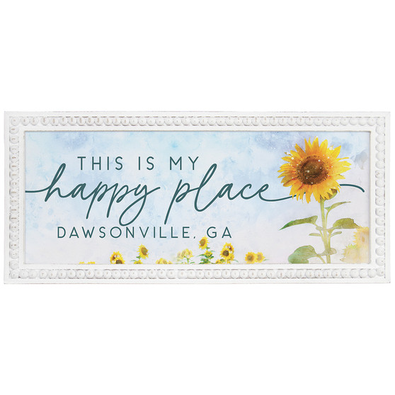 Happy Place Sunflower PER - Beaded Art Rectangles