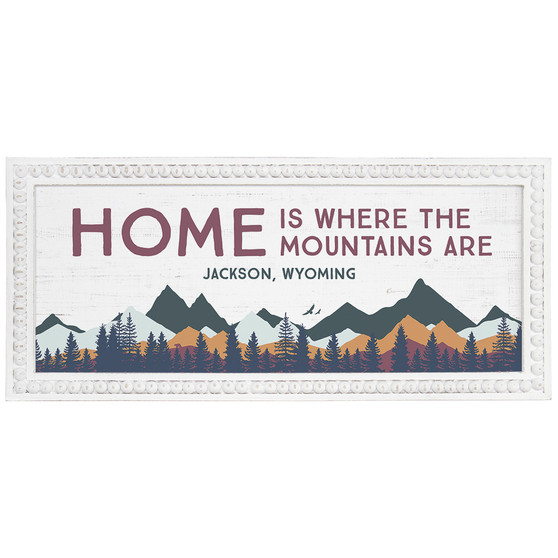 Home Mountains Are PER - Beaded Art Rectangles