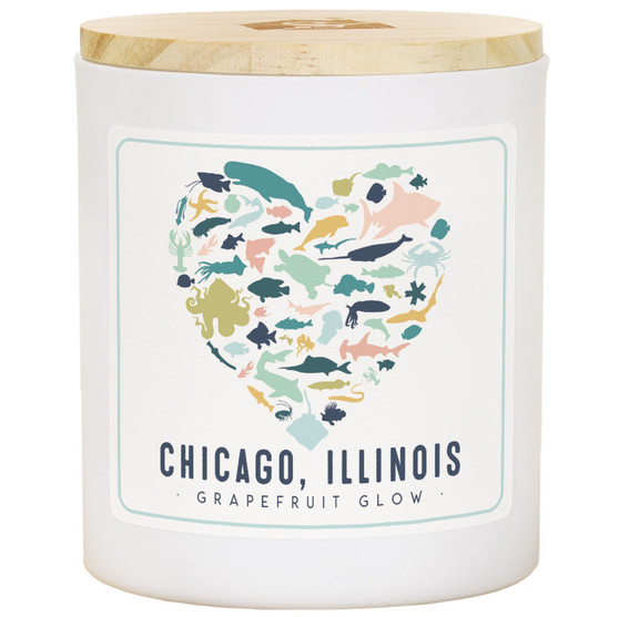 Colorful Sea Life Heart PER - GRP - Candles