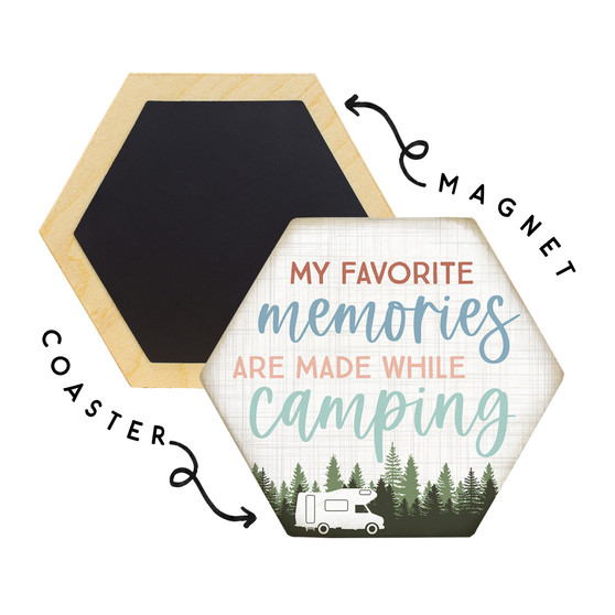 Memories Camping - Honeycomb Coasters