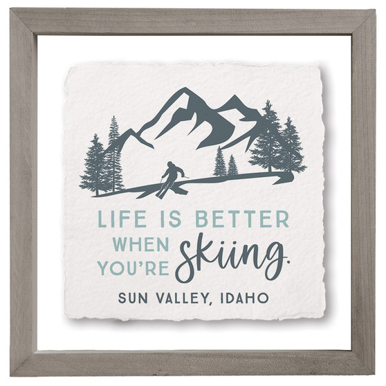 Life Better Skiing PER - Floating Art Square