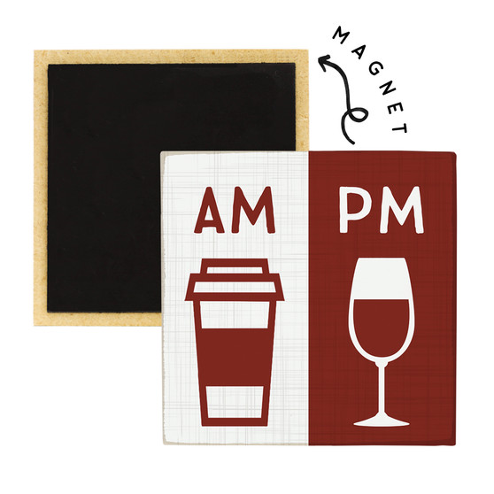 Coffee Wine - Square Magnets