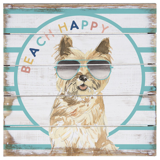 Beach Happy Dog  8x8 - Perfect Pallet Petites