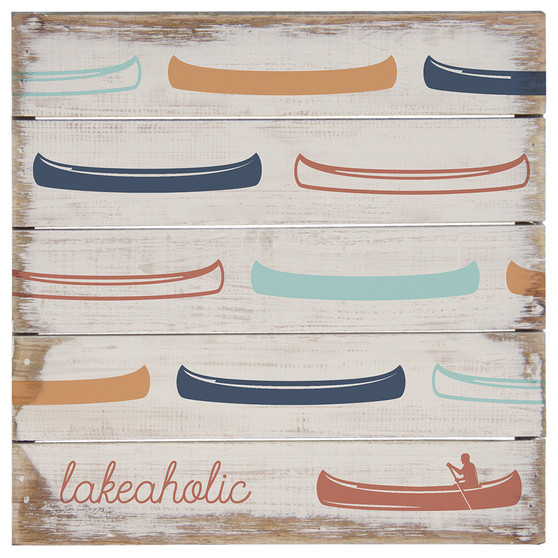 Lakeaholic Canoes 8x8 - Perfect Pallet Petites