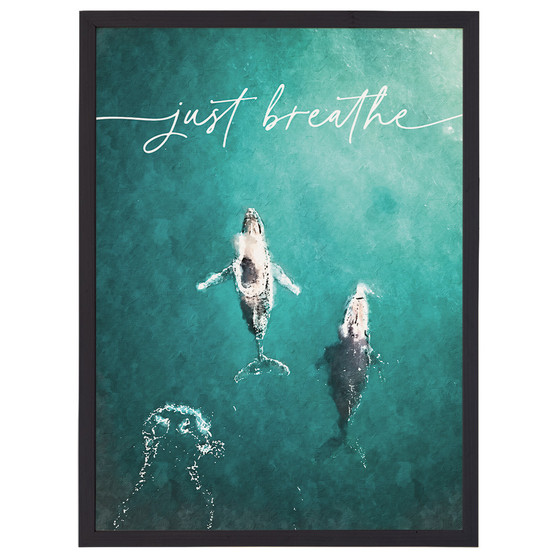 Whales Just Breathe - Thin Frame Rectangle