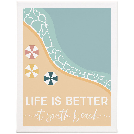 Life Better Beach PER 9x12 - Wrapped Canvas