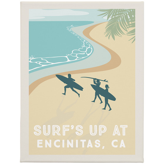 Surf's Up Poster PER 13x17 - Wrapped Canvas