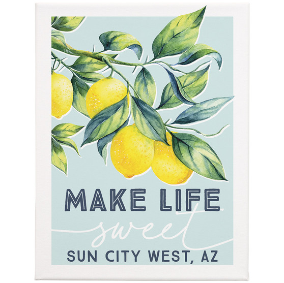 Life Sweet Lemons PER 13x17 - Wrapped Canvas