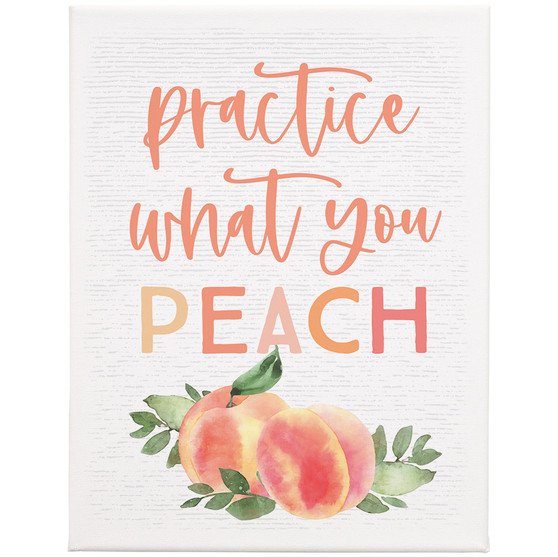 Practice What Peach  9x12 - Wrapped Canvas