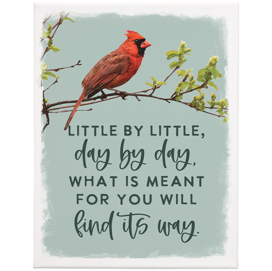 Little By Little Cardinal 13x17 - Wrapped Canvas