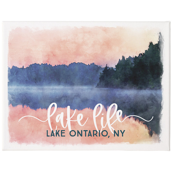 Lake Life Scene PER 17x13 - Wrapped Canvas