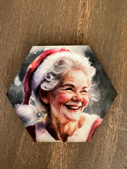 Mrs. Claus - Honeycomb Coasters