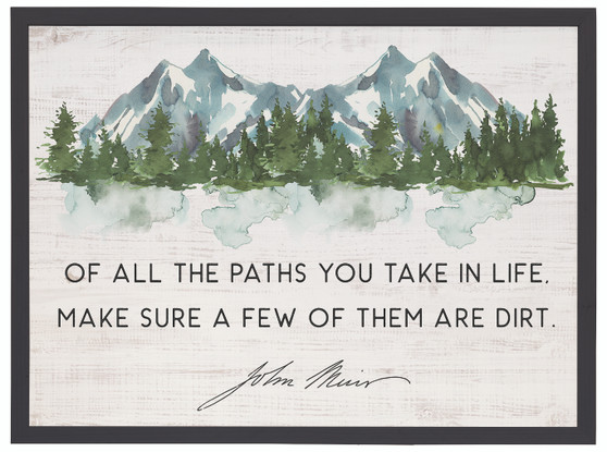 John Muir Quote - Thin Frame Rectangle