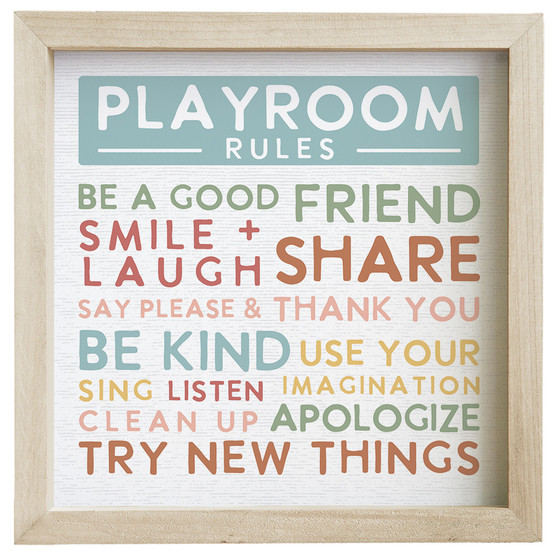Playroom Rules - Rustic Frames