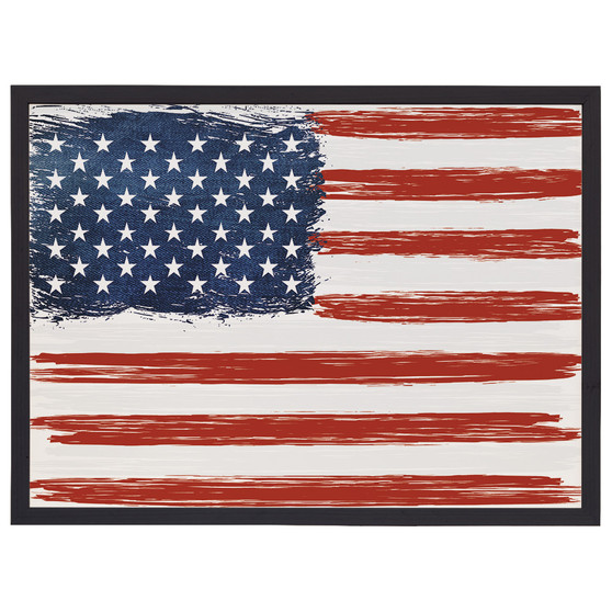 American Flag- Thin Frame Rectangle