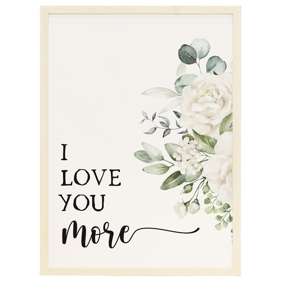 Love You More- Thin Frame Rectangle