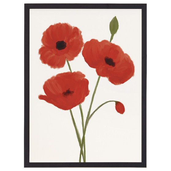 Red Poppies - Thin Frame Rectangle