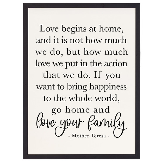 Love Your Family - Thin Frame Rectangle