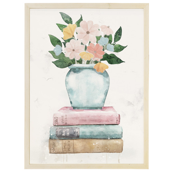 Flower Vase Books- Thin Frame Rectangle
