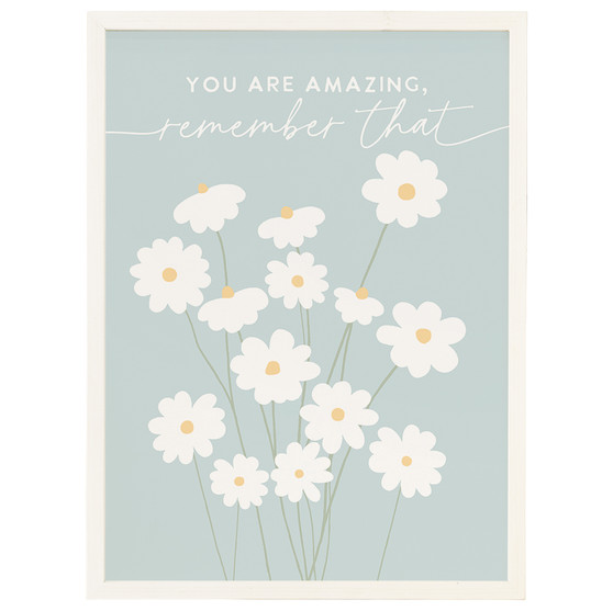 You Are Amazing Daisies- Thin Frame Rectangle