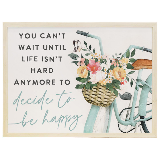 Decide To Be Happy- Thin Frame Rectangle