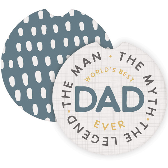 Man Myth Dad Dots PER - Car Coasters