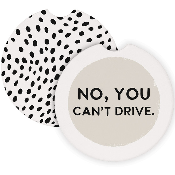 No Can't Drive Dots - Car Coasters