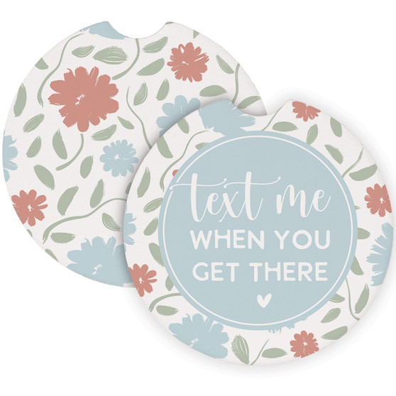 Text Me Flowers - Car Coasters