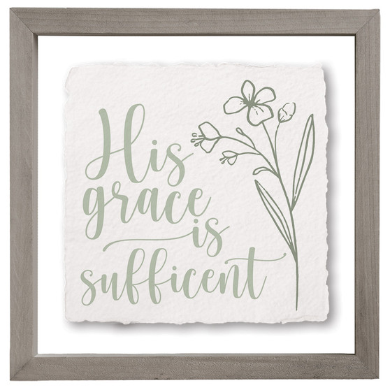 His Grace Sufficient - Floating Art Square