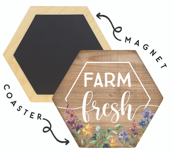 Farm Fresh Flowers - Honeycomb Coasters