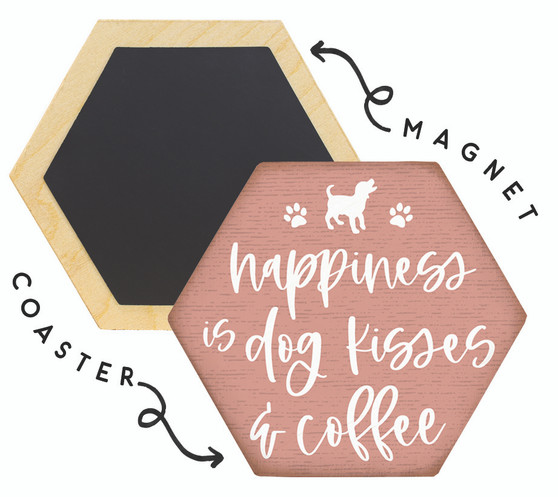 Dog Kisses Coffee PER - Honeycomb Coasters