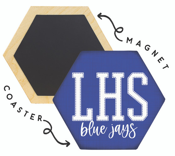 School Initials Mascot PER CLR - Honeycomb Coasters