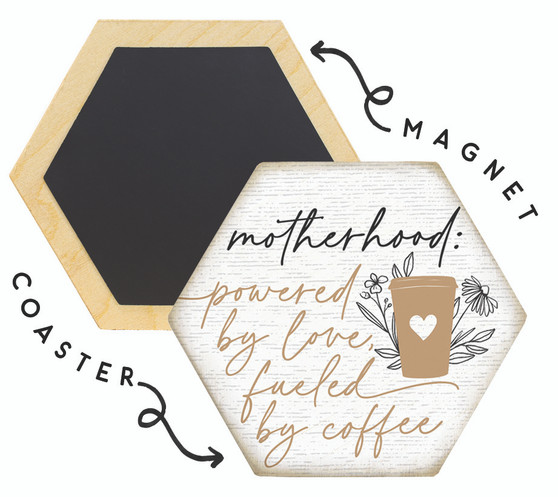 Powered By Love Coffee - Honeycomb Coasters