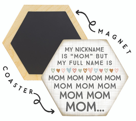 Nickname Is Mom - Honeycomb Coasters