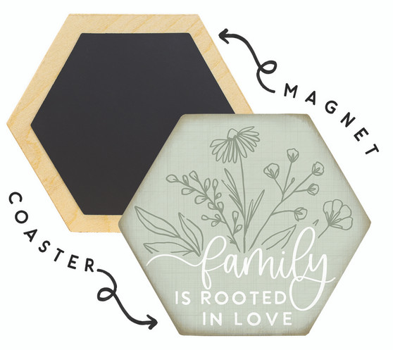 Family Rooted Love - Honeycomb Coasters
