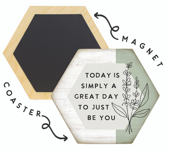Today Is Simply Green - Honeycomb Coasters