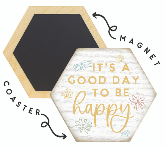 Good Day Happy - Honeycomb Coasters