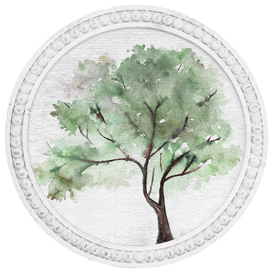 Watercolor Tree - Beaded Art Round