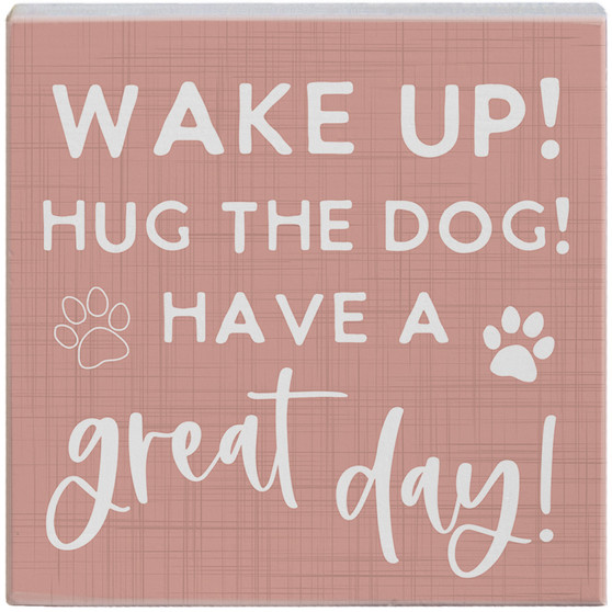 Wake Up Hug Dog PER - Small Talk Square