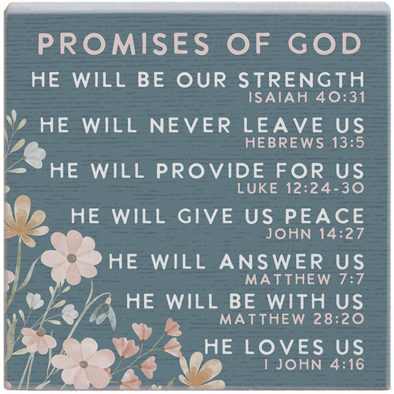 Promises Of God Blue - Small Talk Square