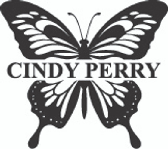 Cindy Perry Custom Buttefrly - Silver Exterior Vinyl