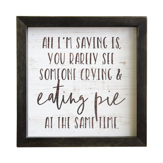 Eating Pie - Rustic Frame