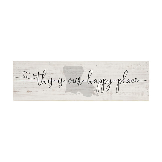 Our Happy Place STATE - Vintage Pallet Board