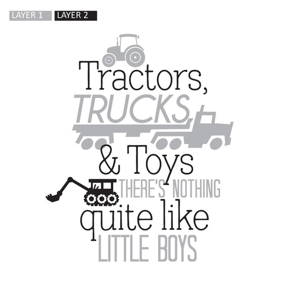 Tractors, Truck, & Toys - Wall Design