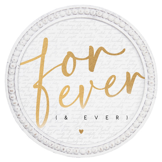 Forever & Ever - Beaded Round Wall Art