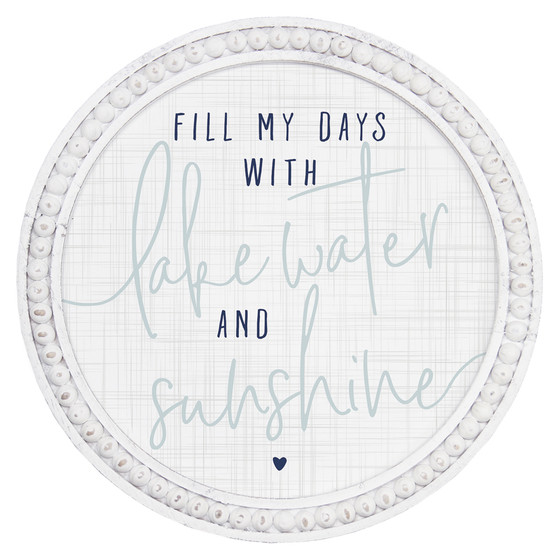 Fill My Days PER - Beaded Round Wall Art