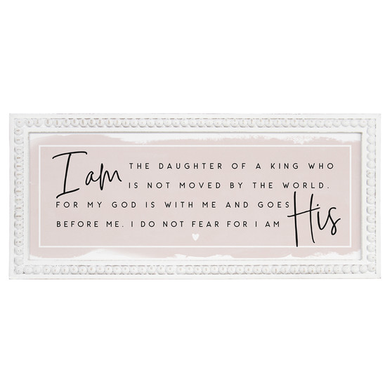 I Am His - Beaded Rectangle Wall Art