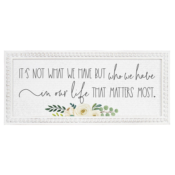 Who We Have - Beaded Rectangle Wall Art