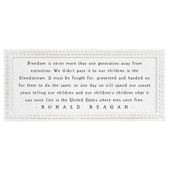 Freedom Is Never - Beaded Rectangle Wall Art